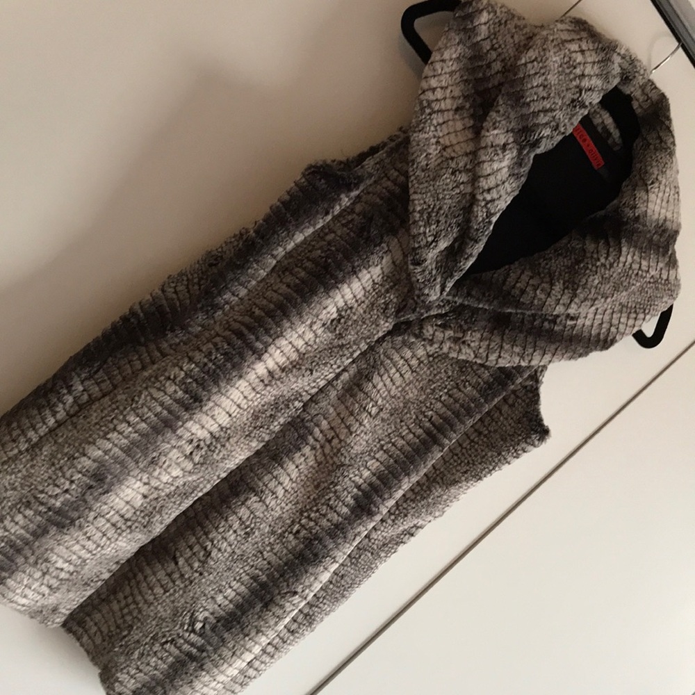 Alice + Olivia Long Faux Fur Vest